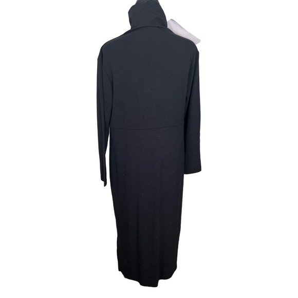 Women w/ Control Tall Finespun Jersey Tummy Control Midi Dress NWT BLACK SZ XST - Picture 3 of 5